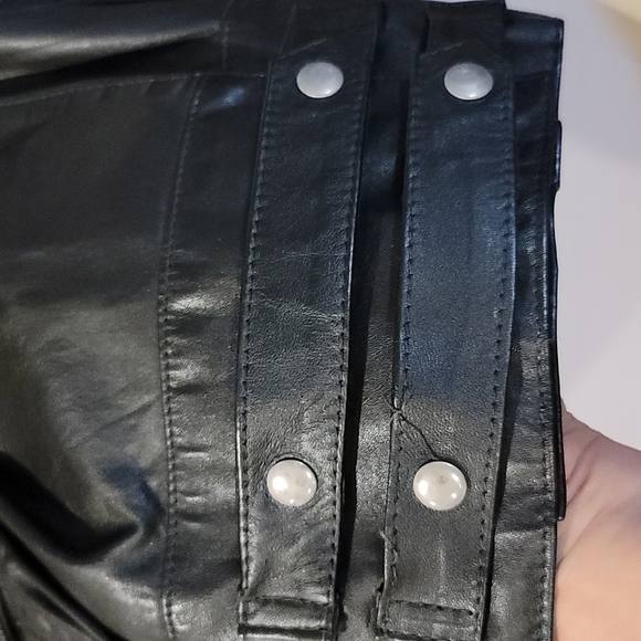 COMINT genuine leather black jacket size 11/12 - Picture 3 of 12